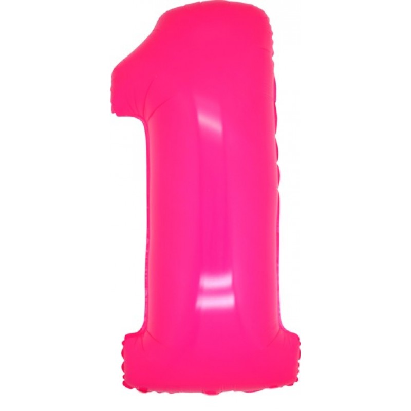 40" Numero 1 Rosa Neon